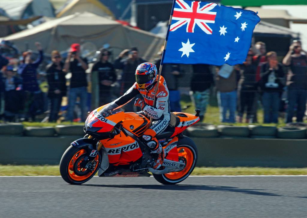 Australian Motorcycle Racer with tenacity